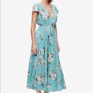 Free People Teal Floral Tiered Maxi Dress